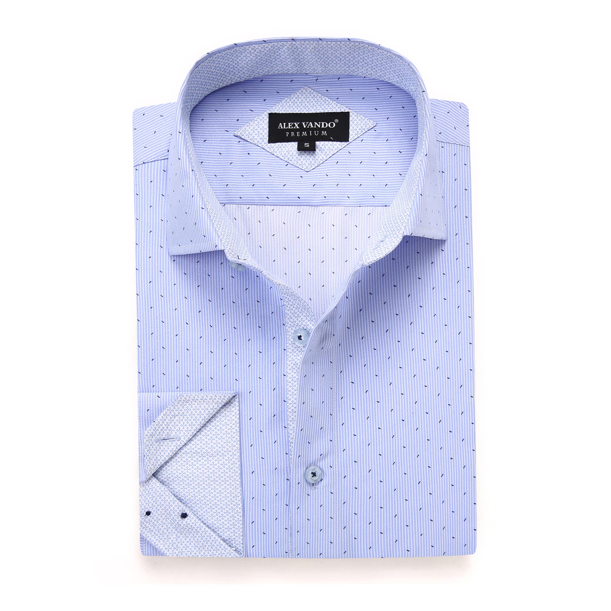 Chemise Homme  Élégante & Moderne Bleue-6974 E