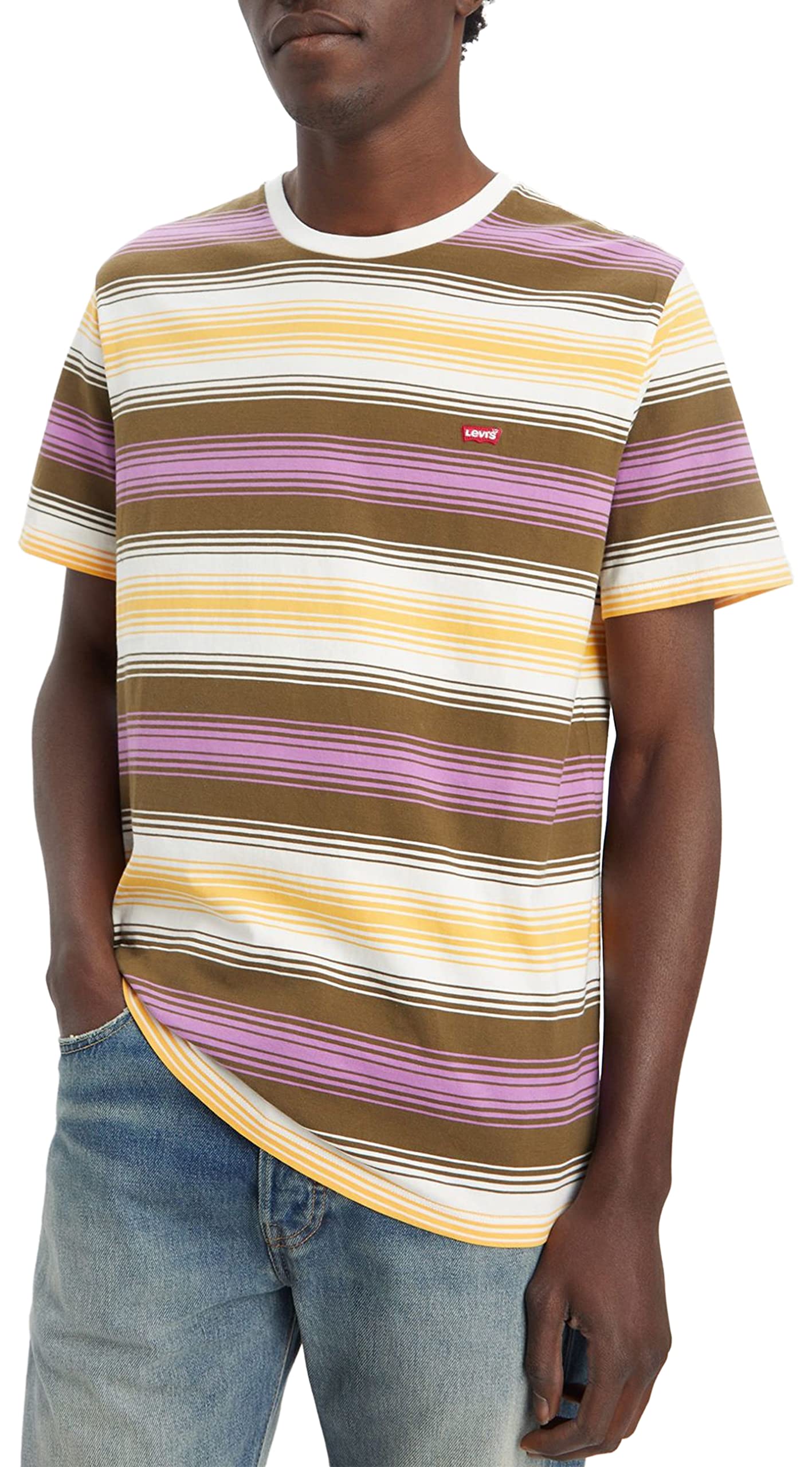 T-Shirt Levi’s Original Fizzy Stripe Egret Triblend H