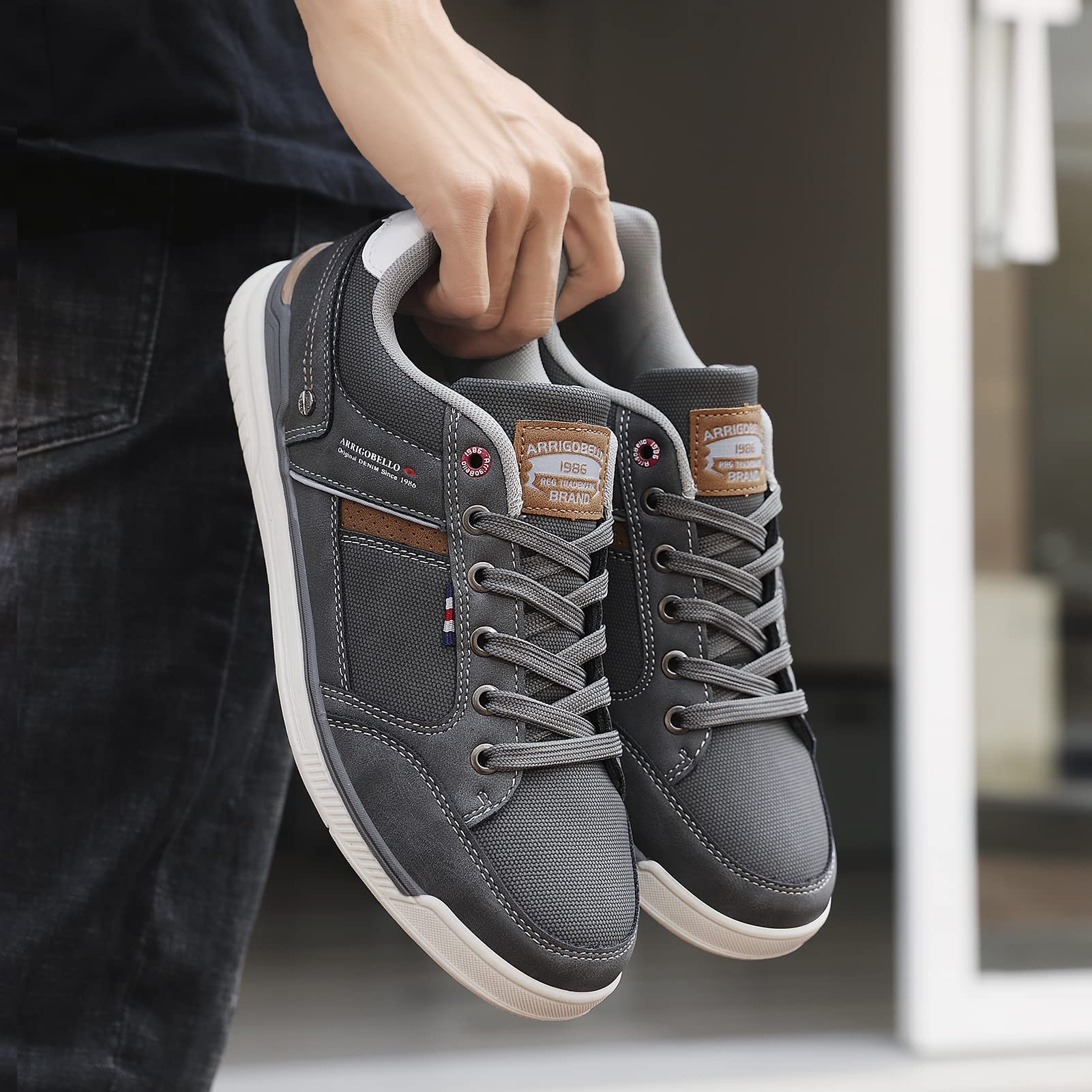 Baskets Homme Ville Casual A Gris H