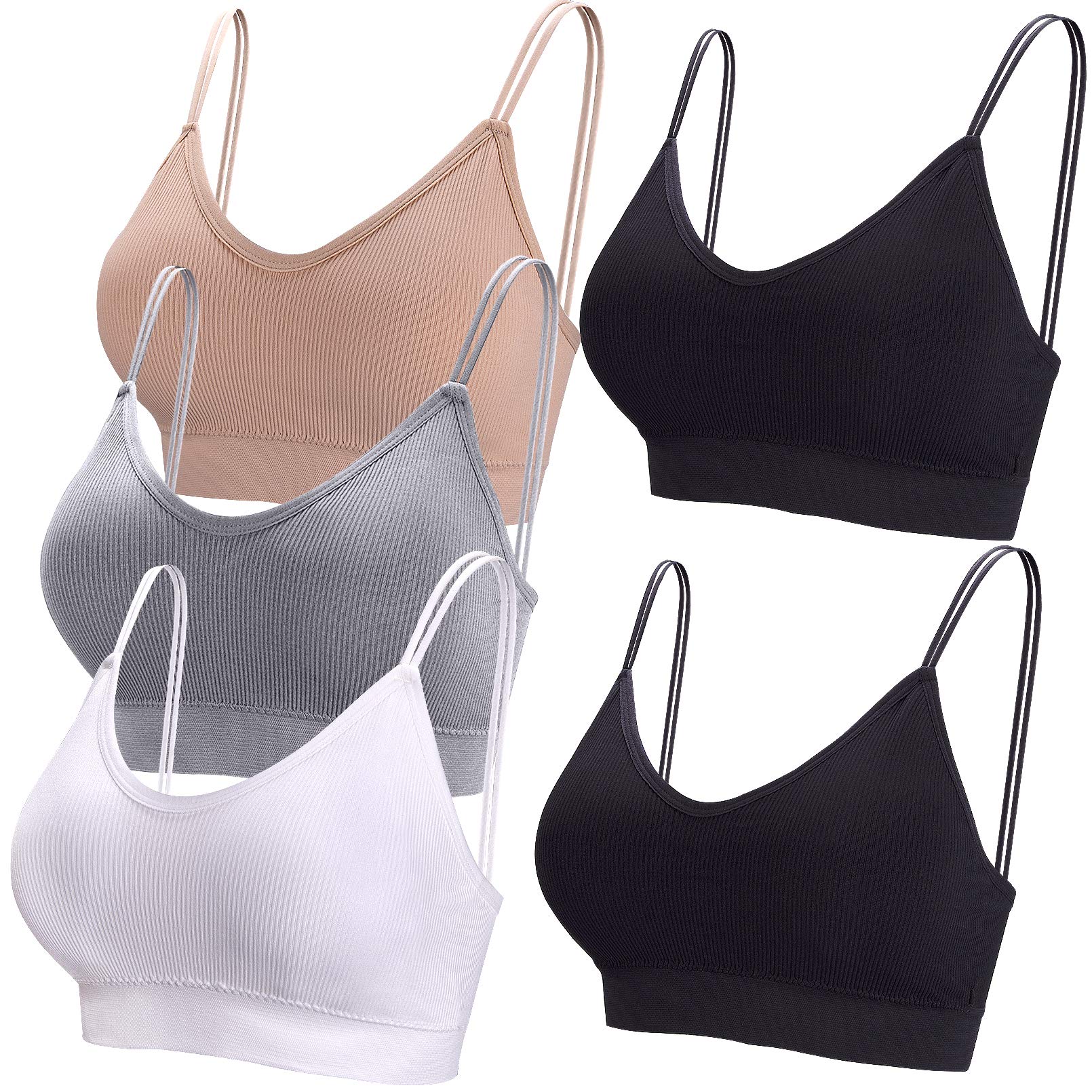 Lot de 5 Bralettes Rembourrées 3-Mélangées F