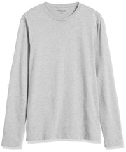 T-Shirt Manches Longues Homme Gris Clair Chiné J