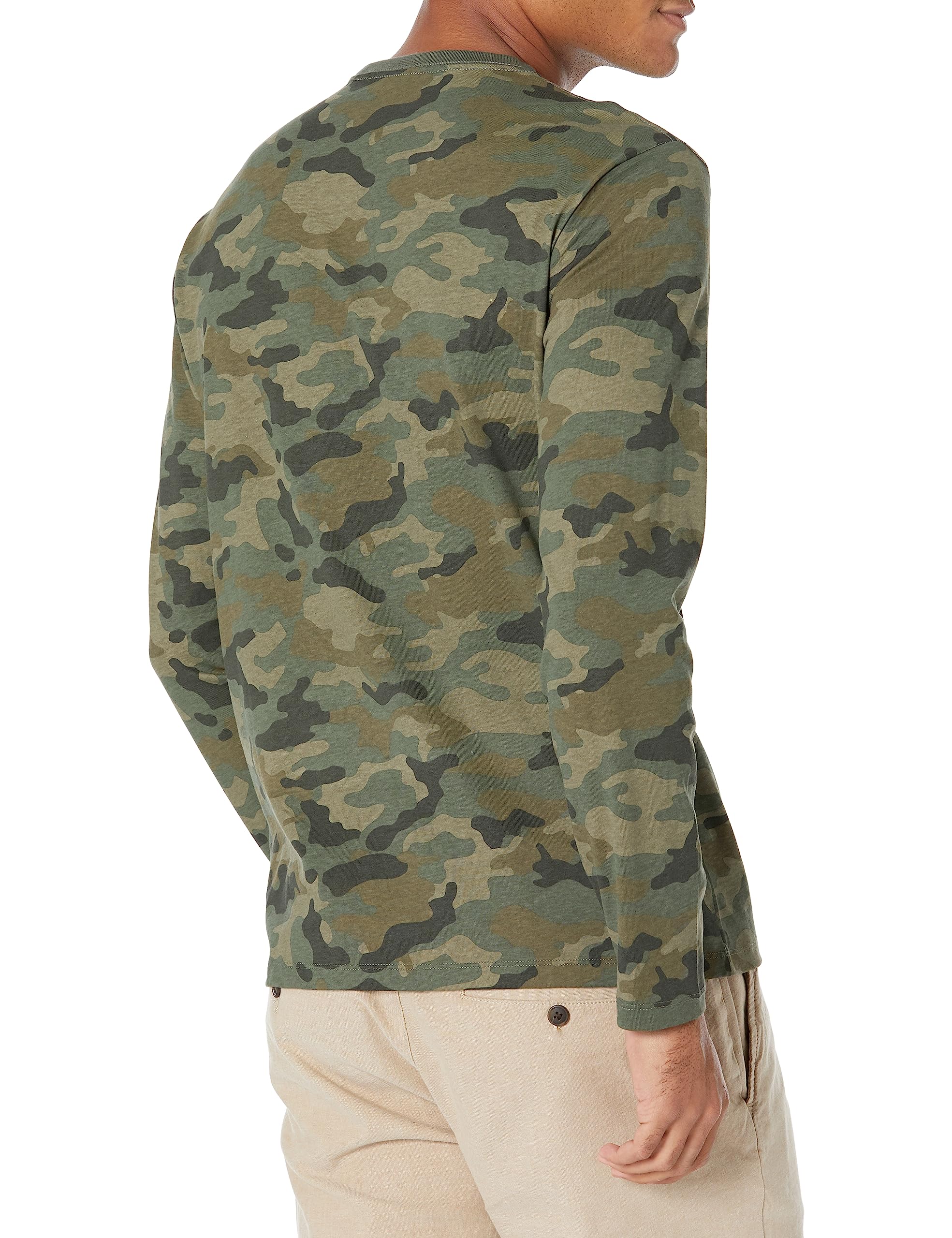 T-Shirt Manches Longues Homme Vert Camouflage J