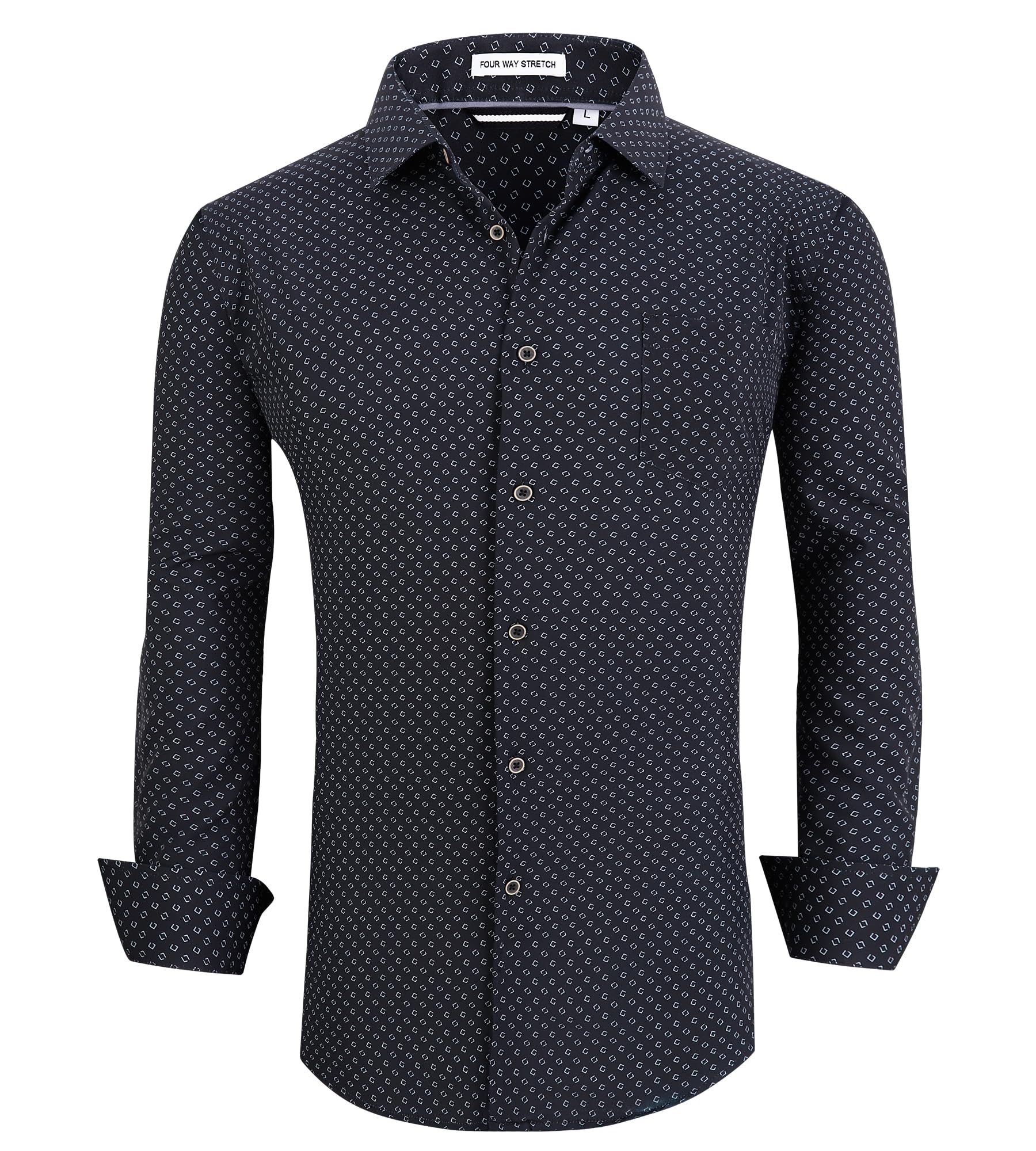 Chemise Homme  Élégante & Moderne Black-122 E