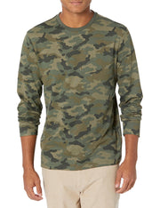 T-Shirt Manches Longues Homme Vert Camouflage J