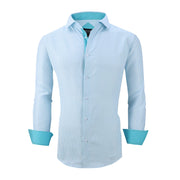 Chemise Homme  Élégante & Moderne Turquoise-1670 E