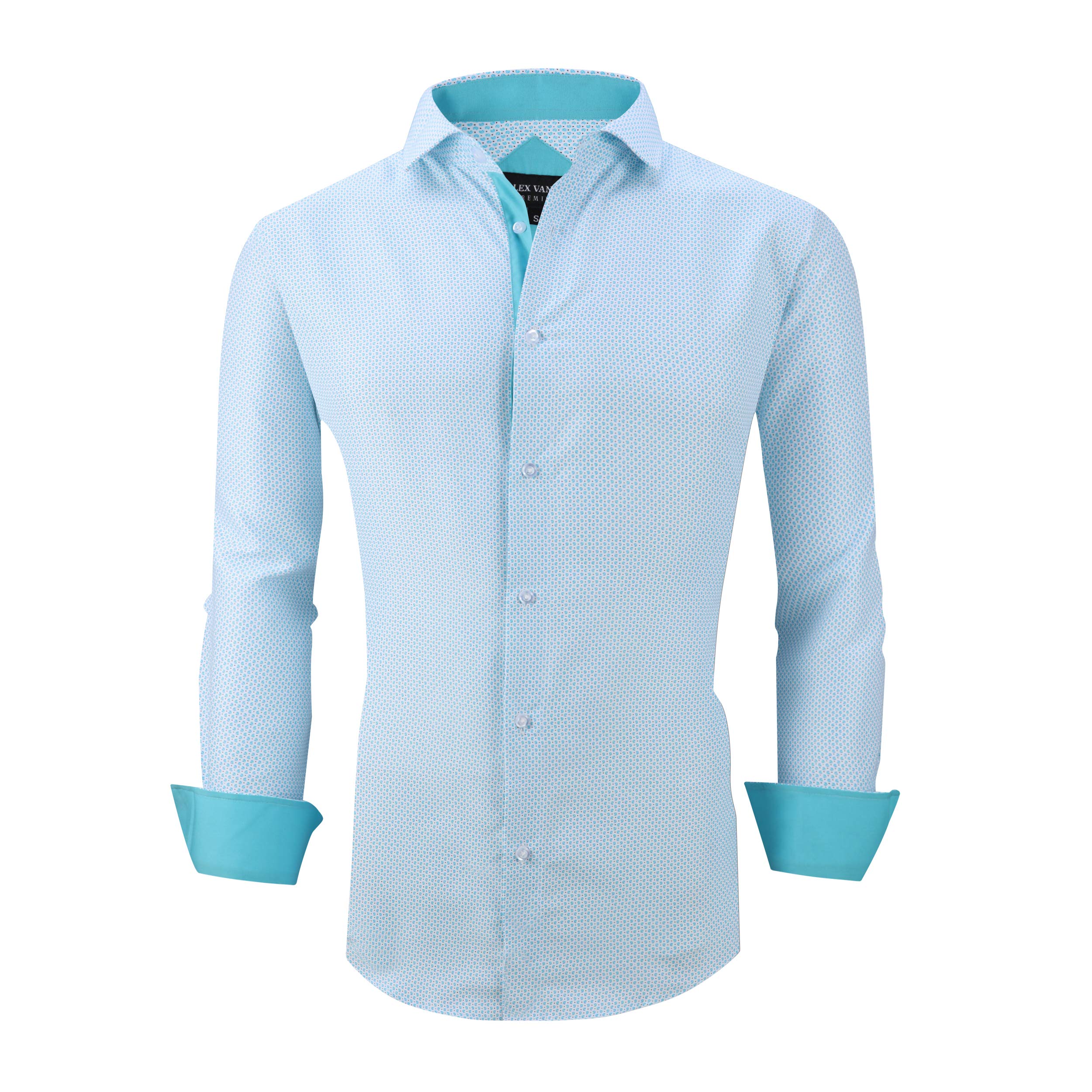 Chemise Homme  Élégante & Moderne Turquoise-1670 E