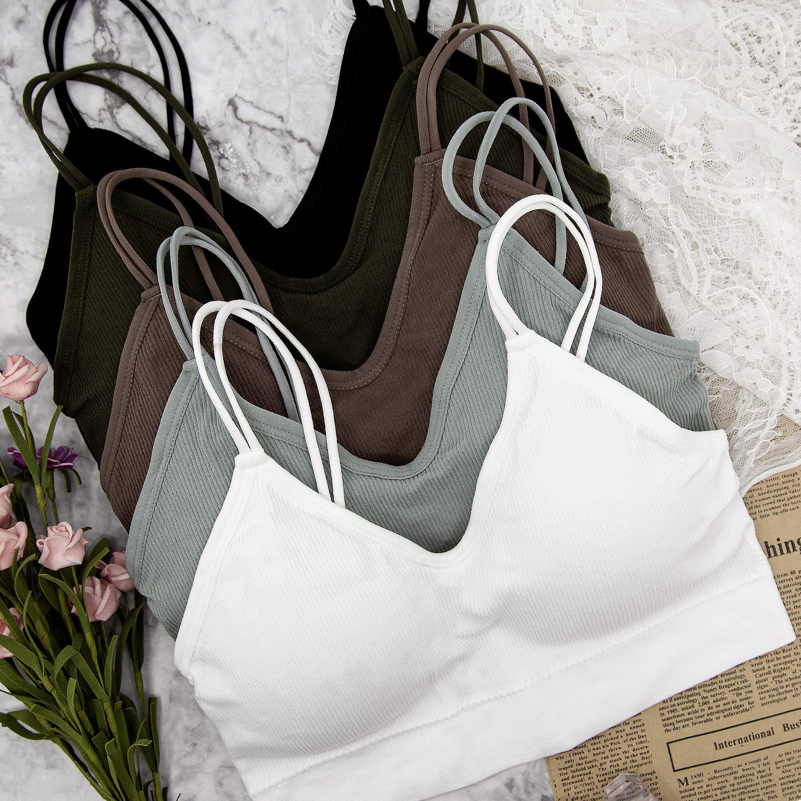 Lot de 5 Bralettes Rembourrées 1-Mélangées F