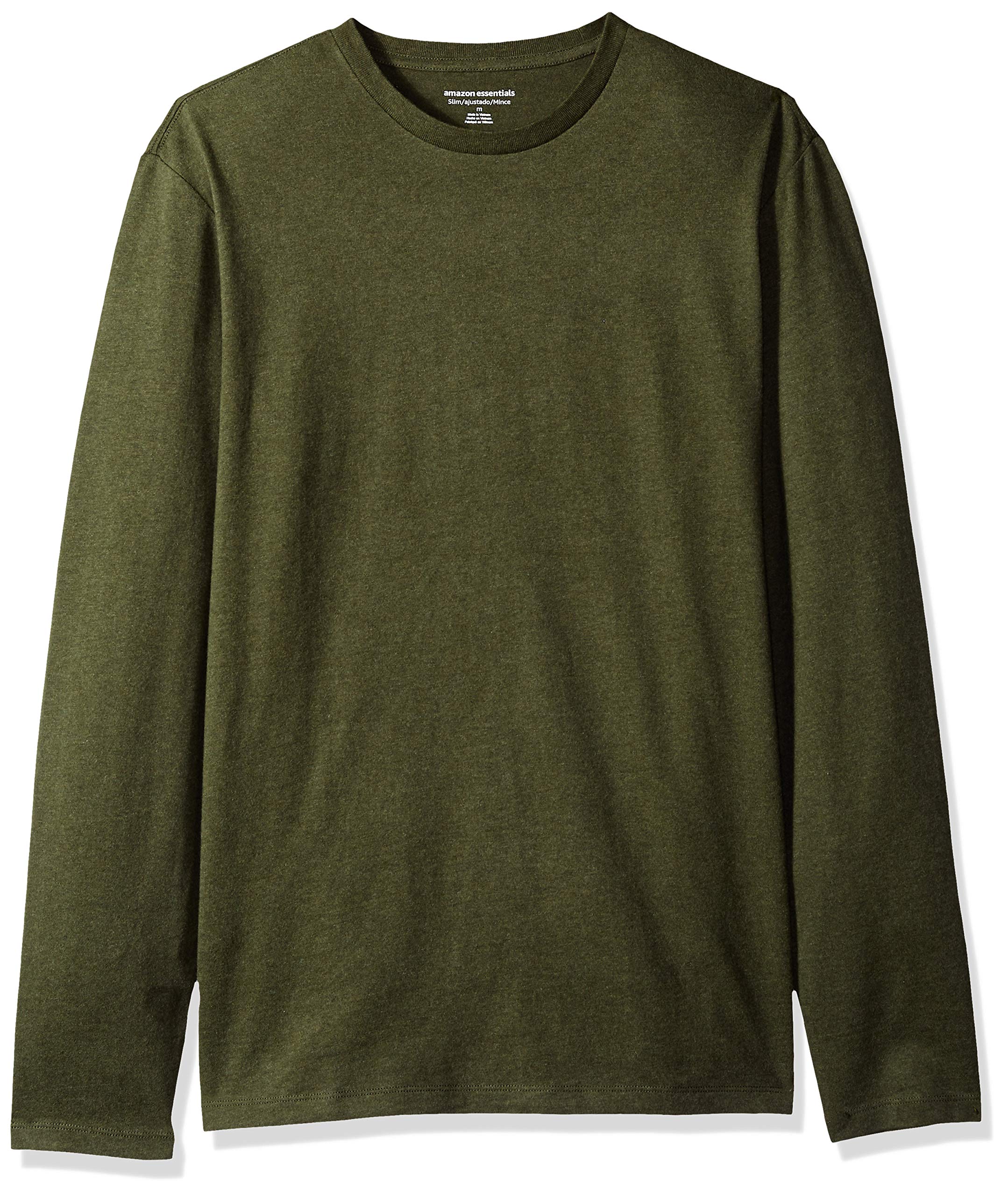 T-Shirt Manches Longues Homme Vert Olive Chiné J