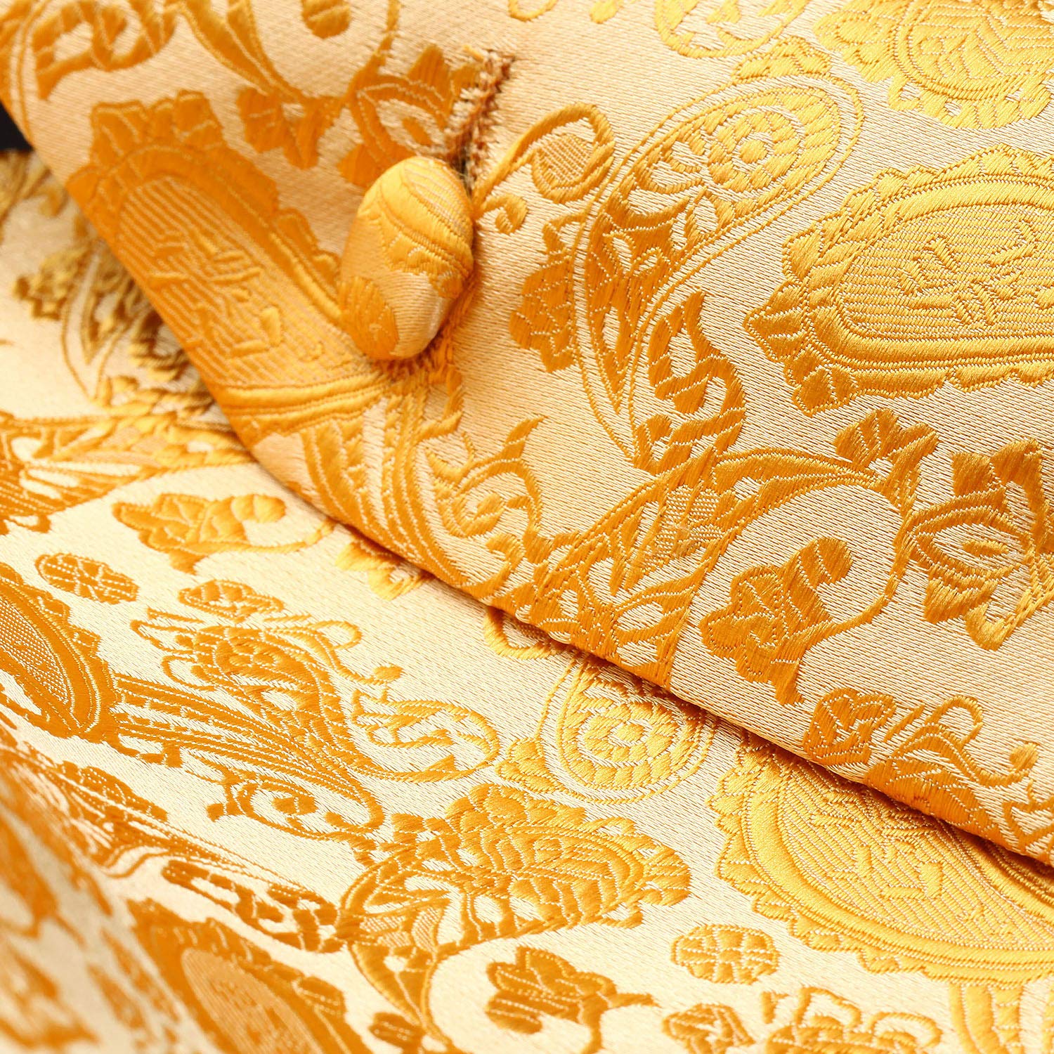 Gilet Homme plus Cravate & Pochette Jaune Profond F