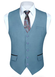Gilet Costume Homme Bleu-L D