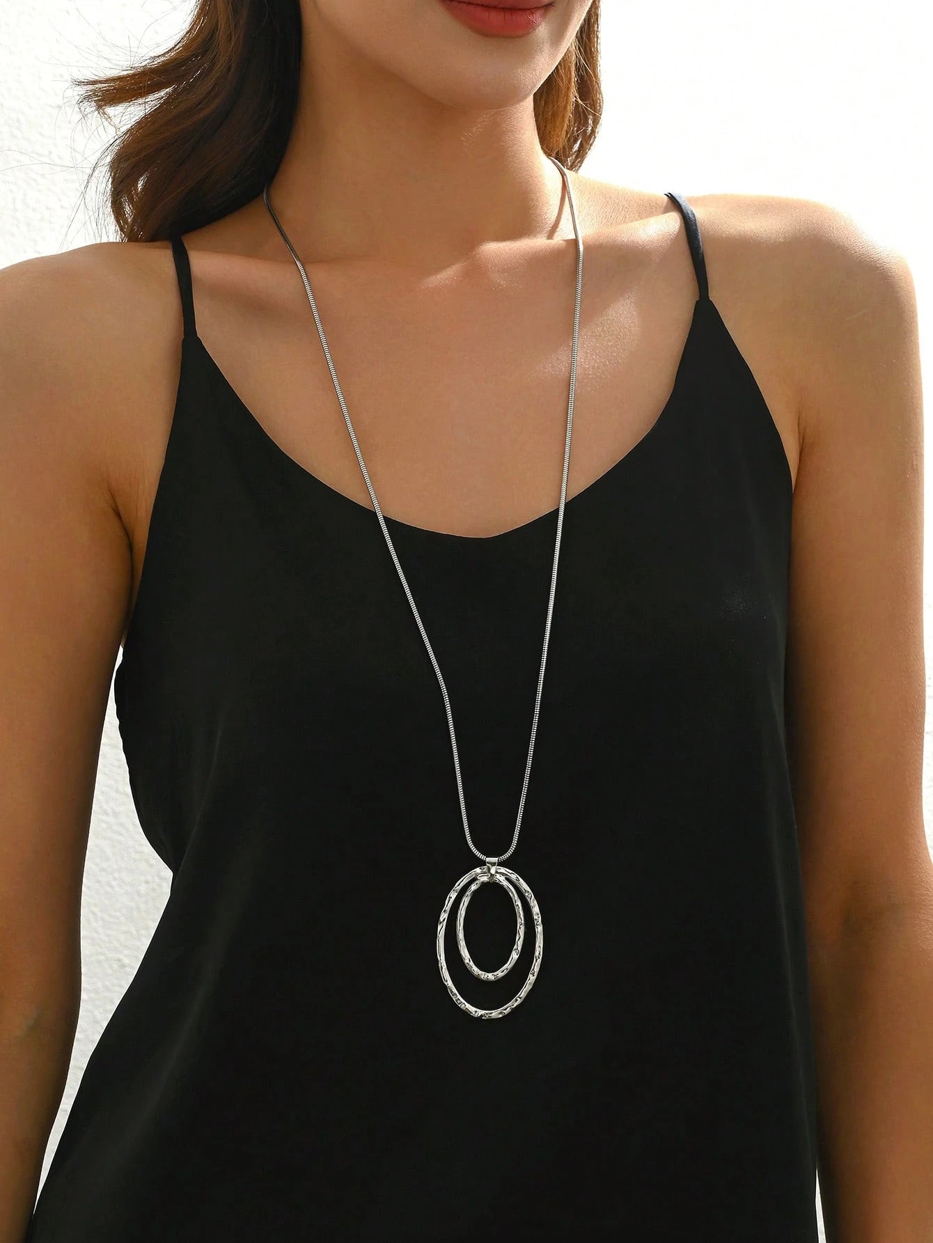 1 pièce Collier pendentif ovale 18