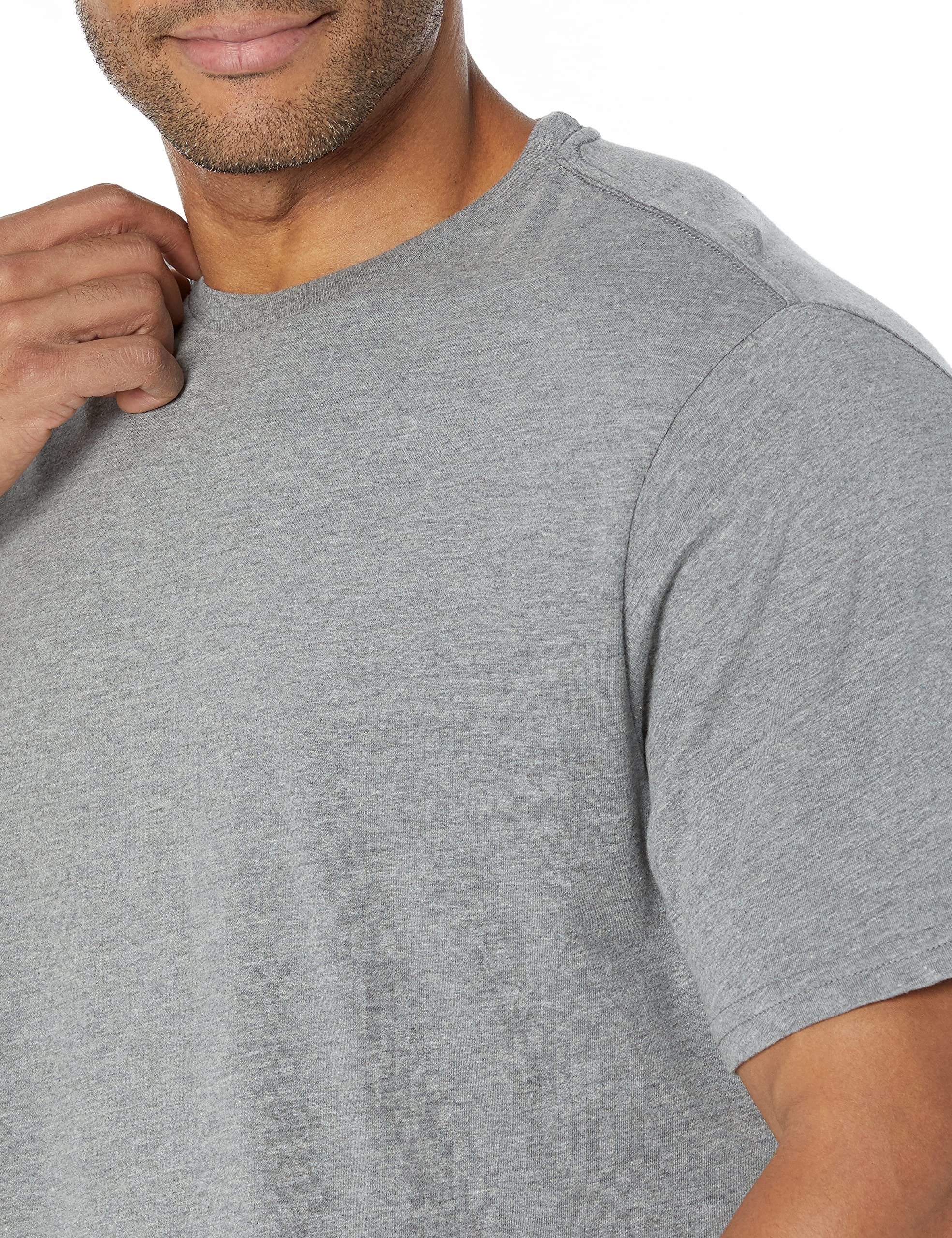 T-shirt Homme Confortable Gris Chiné Rose Pale I