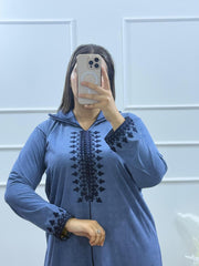 Jellaba de couleur Bleu Gris