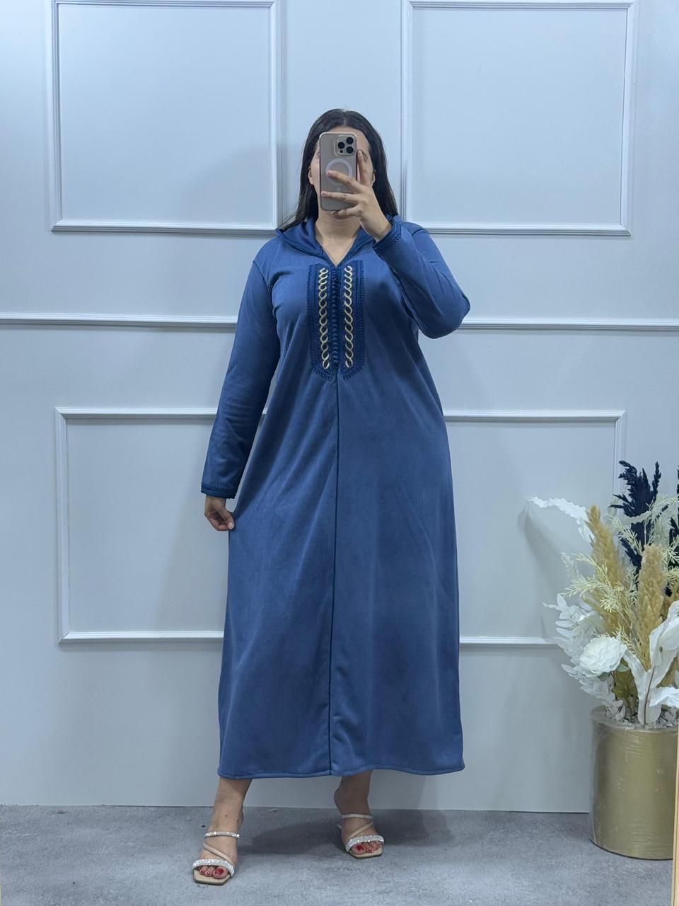 Jellaba de couleur Bleu Marine