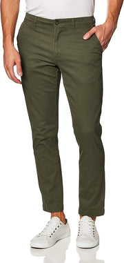 Pantalon Chino Extensible Style décontracté Vert Olive B