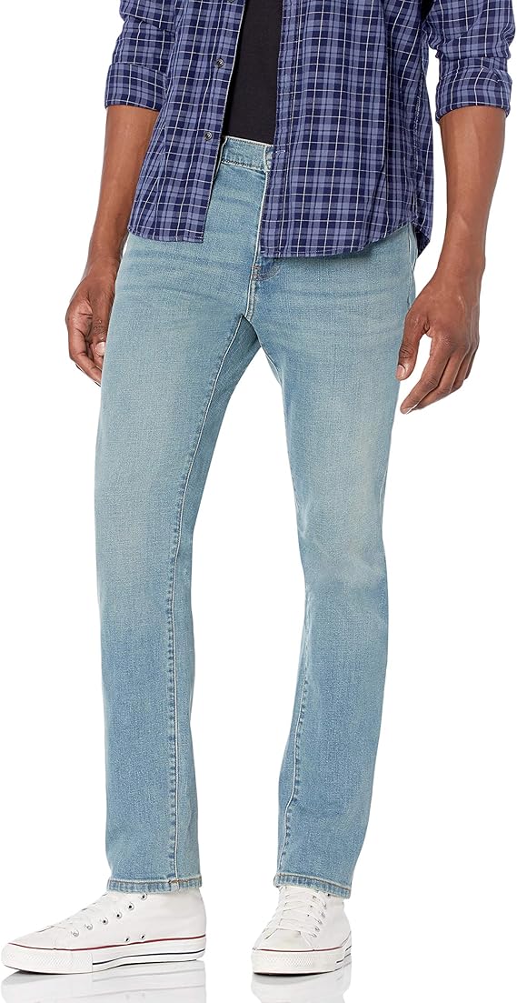 Jean Slim Homme Bleu Clair Vintage F