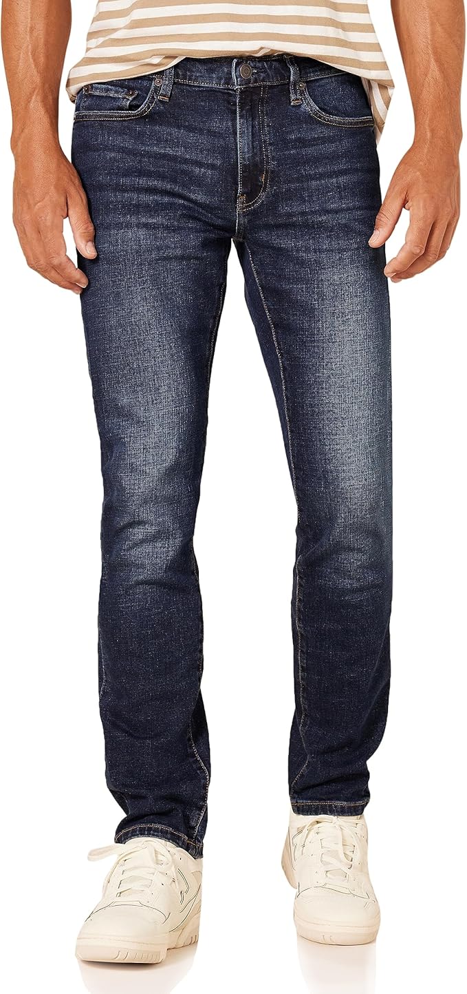 Jean Slim Homme Bleu Foncé Vintage F