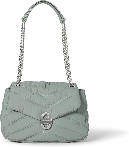 Sac à Rabat Matelassé Nylon Gris G