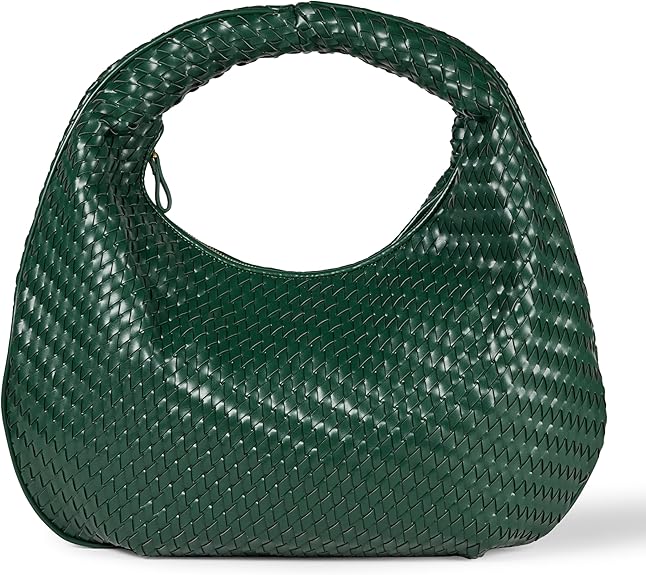 Sac à Bandoulière Tissé Vert F