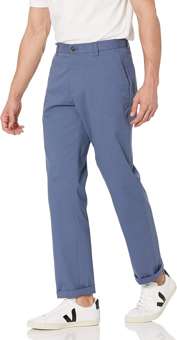 Pantalon Chino Infroissable Indigo E