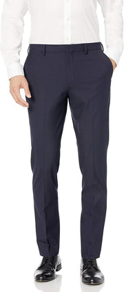 Pantalon Habillé en Tissu Bleu Marine J