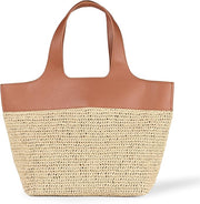 Sac Cabas Oversize Raphia Marron B