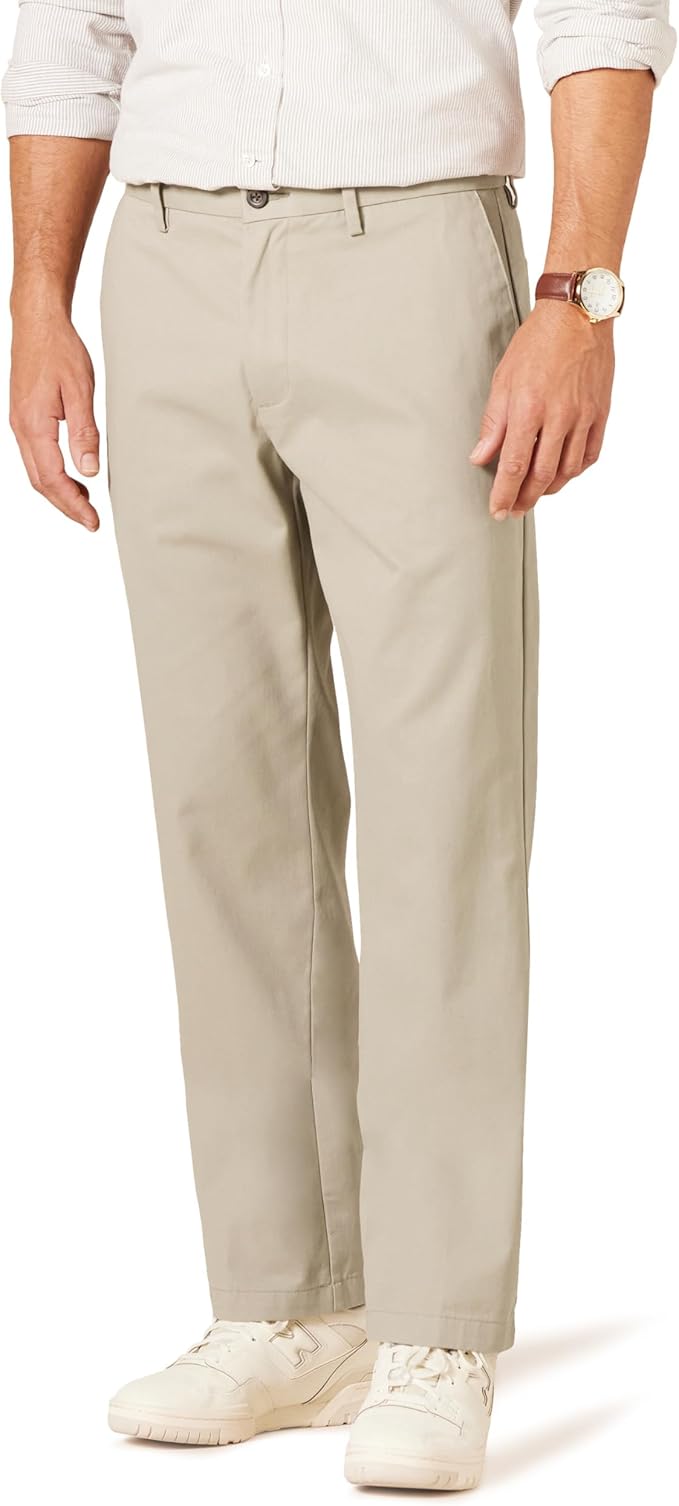 Pantalon Chino Infroissable Kaki Beige E