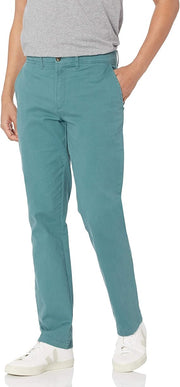 Pantalon Chino Extensible Style décontracté Vert Foncé B