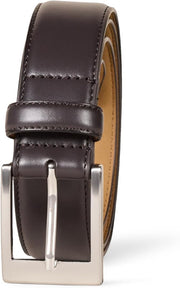 Ceinture en Cuir Style Classique Brun Foncé B