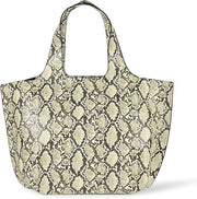 Sac Cabas Oversize Fausse Peau de Serpent Grise B