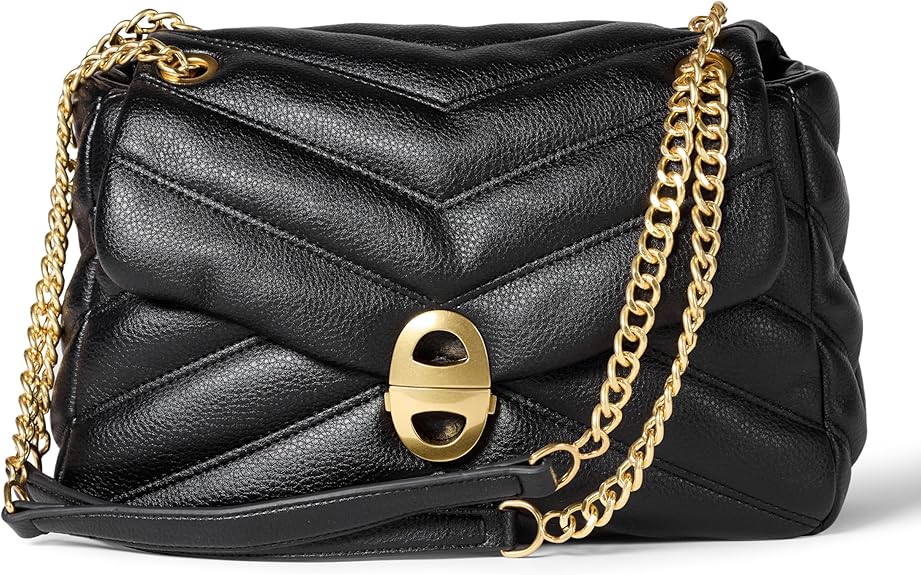 Sac à Rabat Matelassé Similicuir Noir G