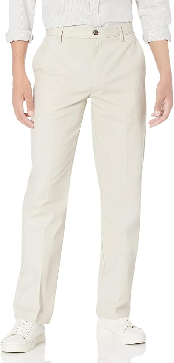 Pantalon Chino Infroissable Gris Pierre E
