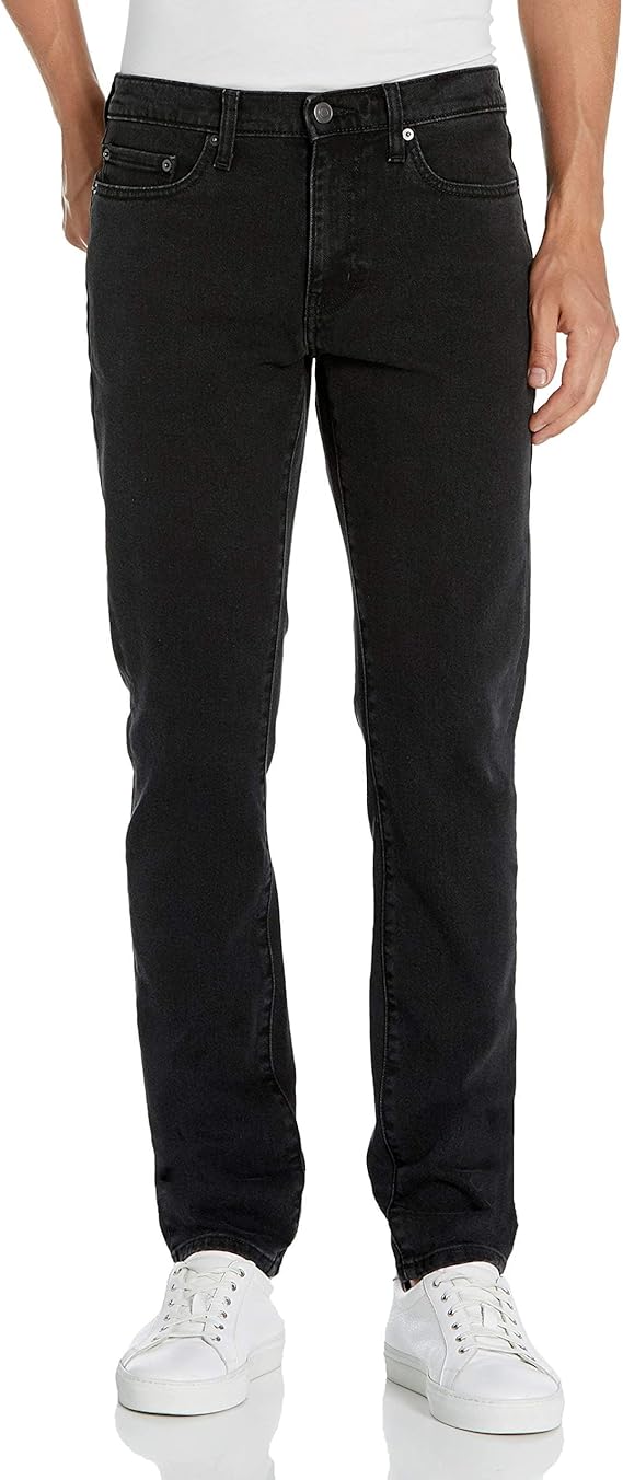 Jean Slim Homme Noir Délavé F