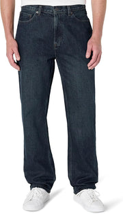 Jean Coupe Décontractée Teinté Foncé Délavé D