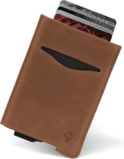 Portefeuille Homme Minimaliste Édition Cuir Brun Clair I