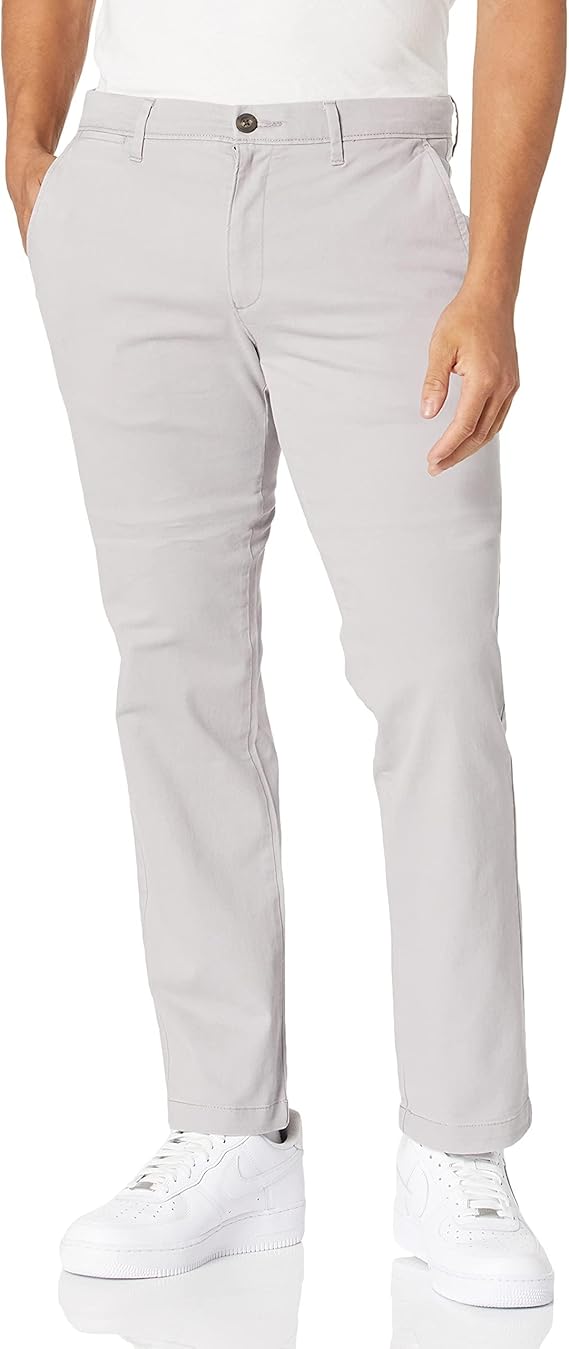 Pantalon Chino Extensible Style décontracté Gris B