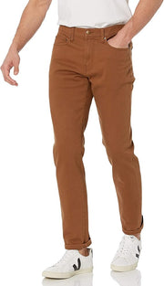 Jean Slim Homme Brun Kaki Foncé F