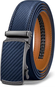 Ceinture Automatique en Cuir Bleu Antique2495 D