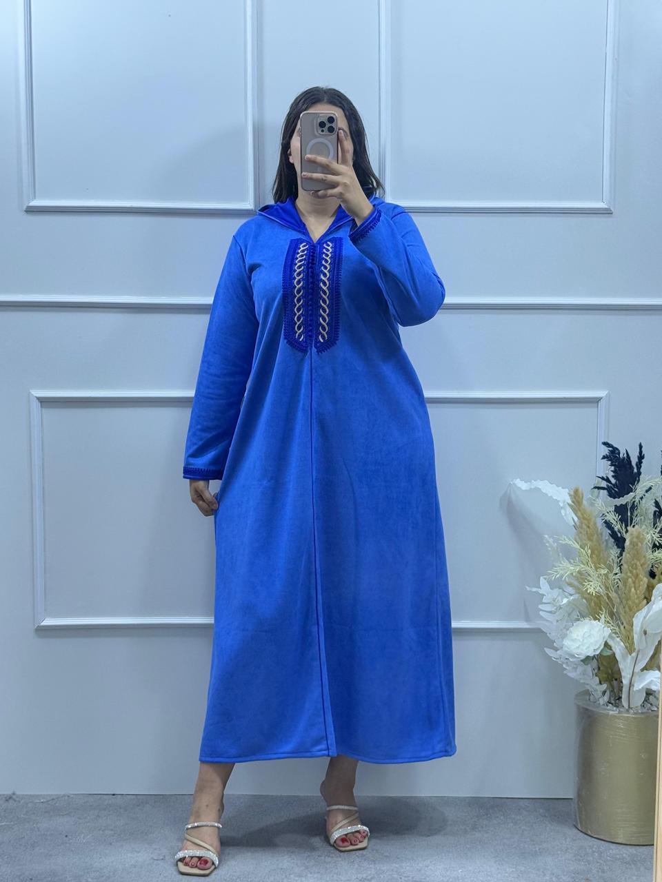 Jellaba de couleur Bleu Roi