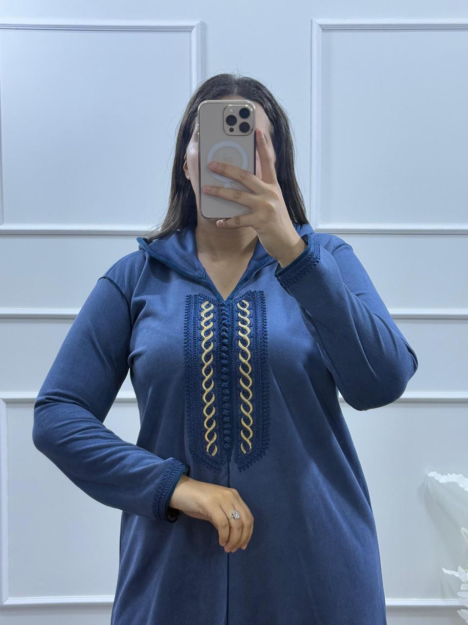 Jellaba de couleur Bleu Marine