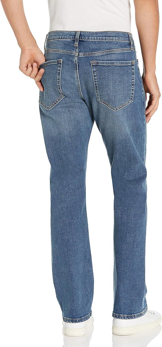 Jean bootcut à coupe droite Bleu Moyen Vintage H