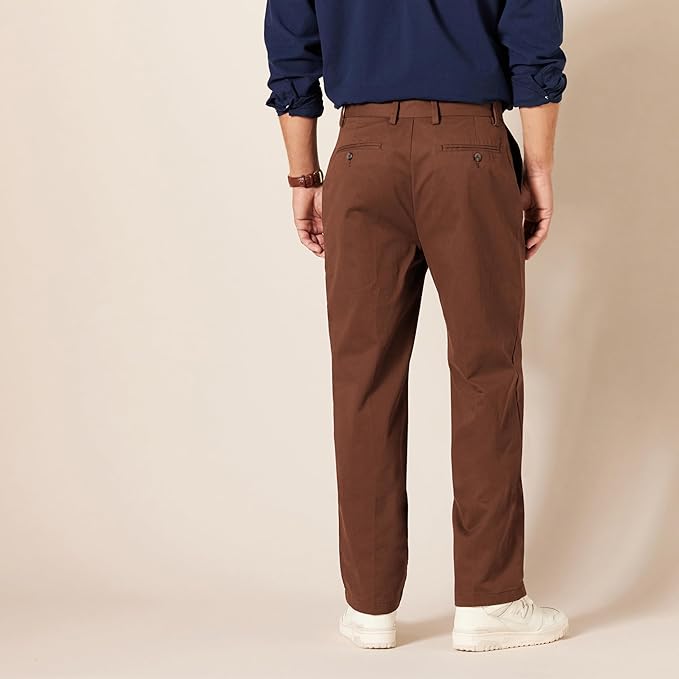 Pantalon Chino Infroissable  Brun E