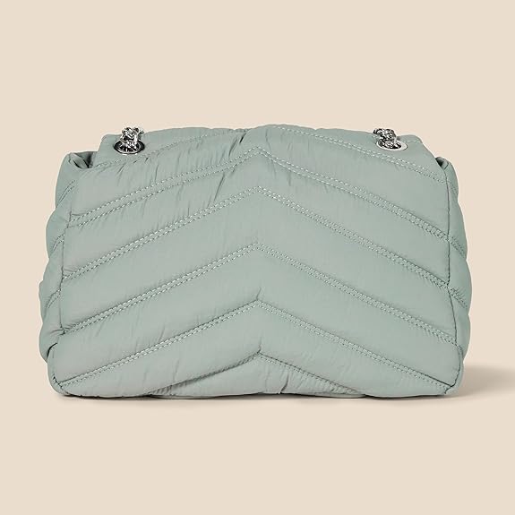 Sac à Rabat Matelassé Nylon Gris G