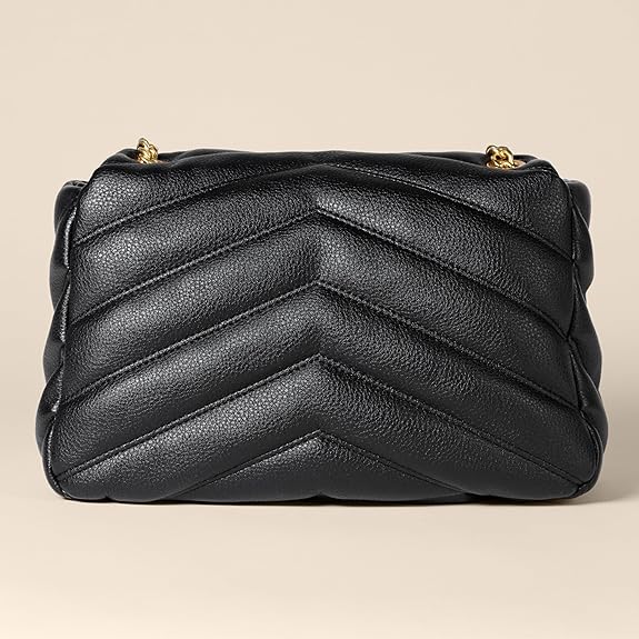 Sac à Rabat Matelassé Similicuir Noir G