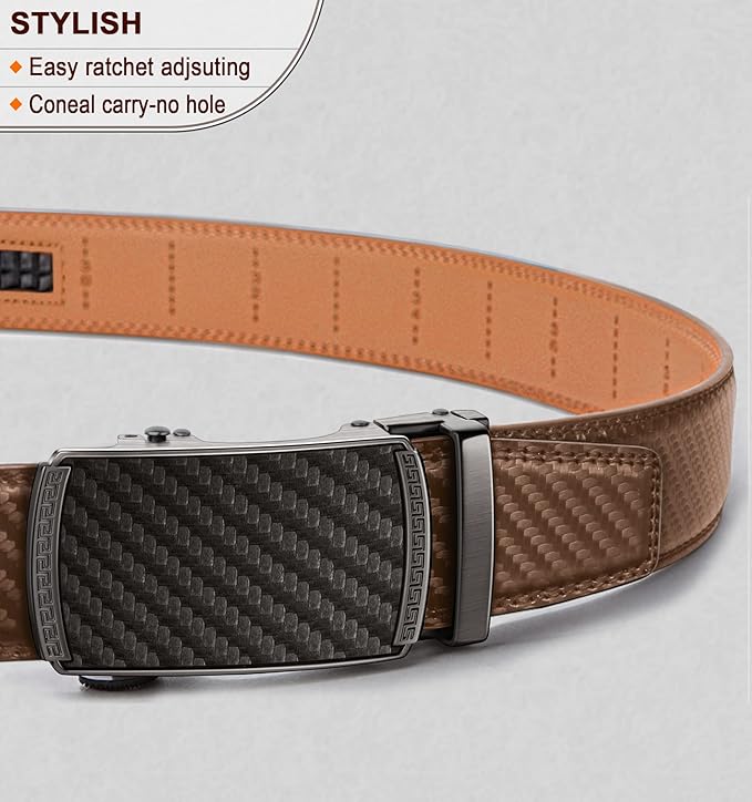 Ceinture Automatique en Cuir Fauve2945 D