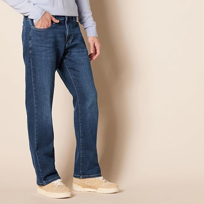 Jean bootcut à coupe droite Bleu Foncé Vintage H