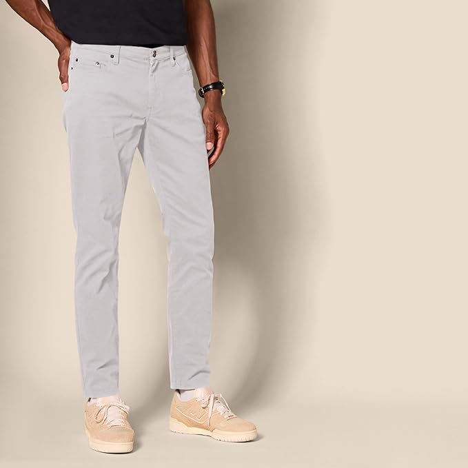 Pantalon Sergé Stretch Gris Clair G