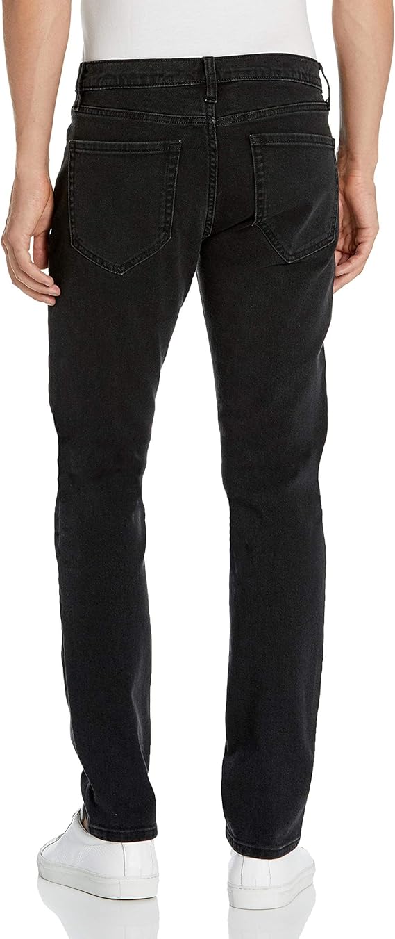 Jean Slim Homme Noir Délavé F