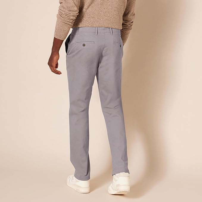 Pantalon Chino Extensible Style décontracté Charbon B