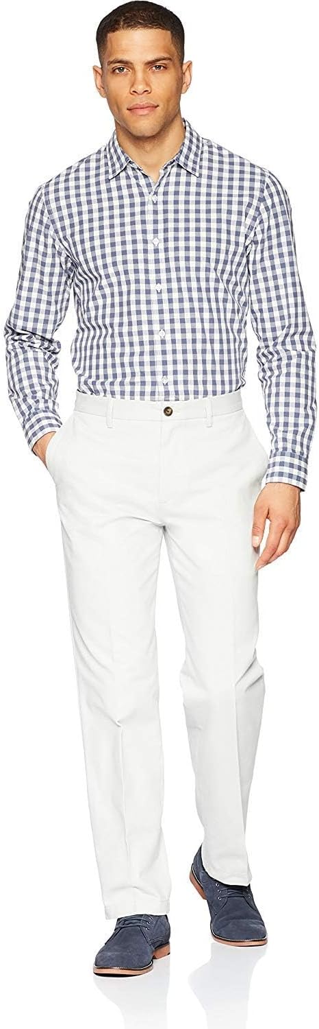 Pantalon Chino Infroissable Gris Clair E